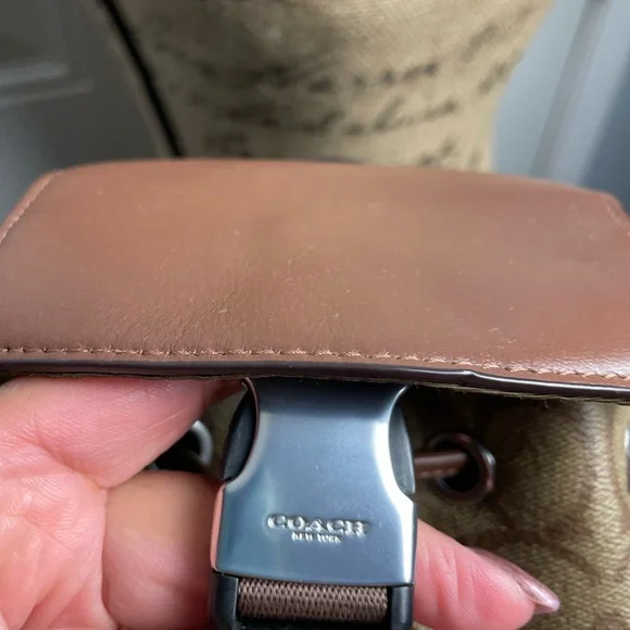 Coach Pace Brown and Tan Women's Backpack - Picture 10 of 10